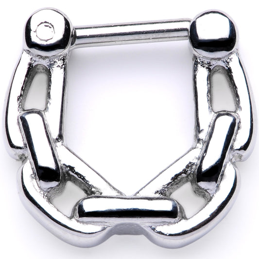16G 1/4 Chain Link Hinged Septum Clicker