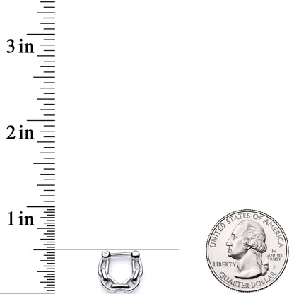 16G 1/4 Chain Link Hinged Septum Clicker