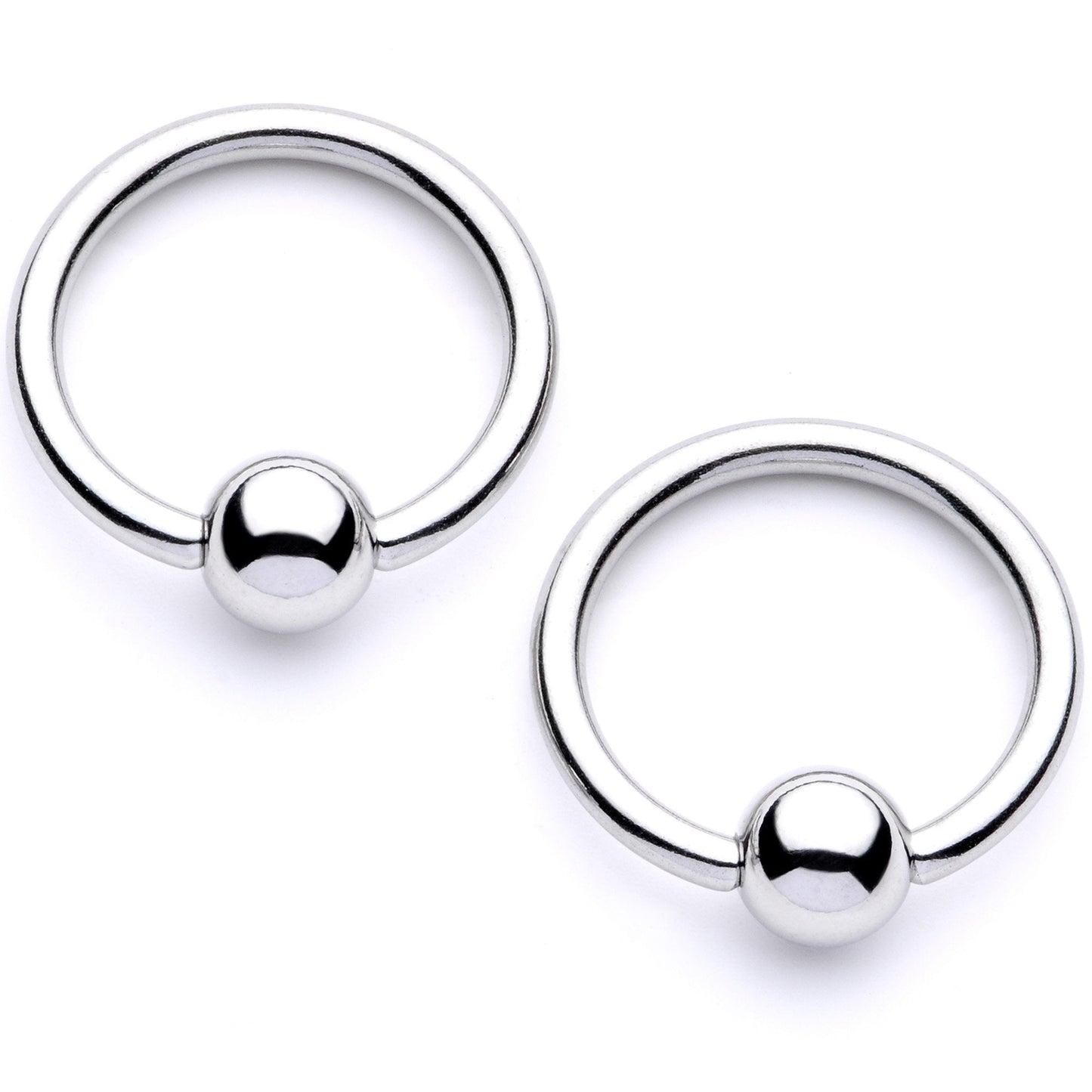 14G White Faux Opal Elephant BCR Barbell Nipple Ring Set of 4