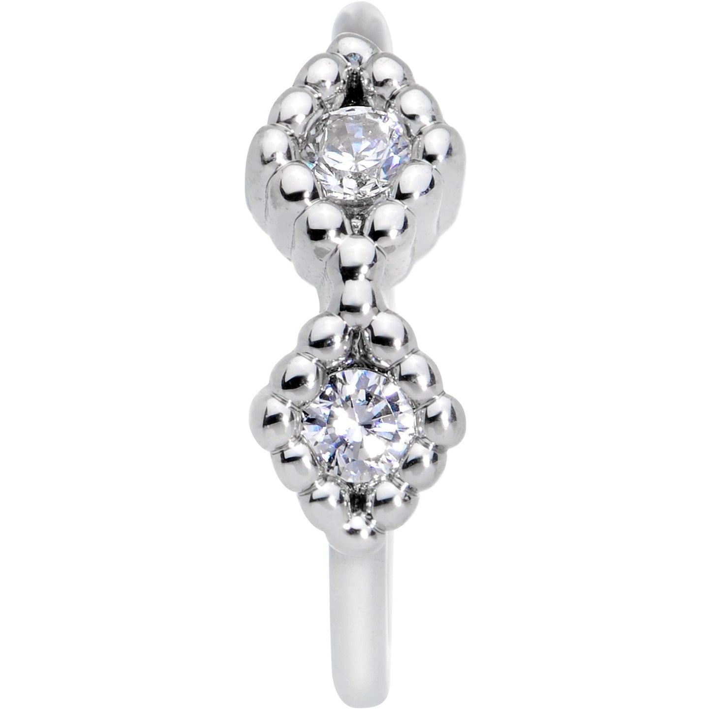 20G 5/16 Clear CZ Gem Infinity Symbol Seamless Circular Ring