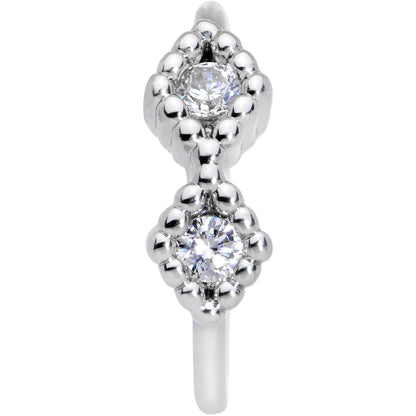 20G 5/16 Clear CZ Gem Infinity Symbol Seamless Circular Ring