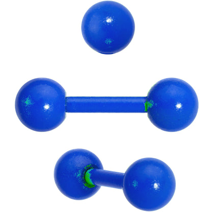 16G 1/4 Blue White Glow Star Hand Cartilage Earring Set of 3