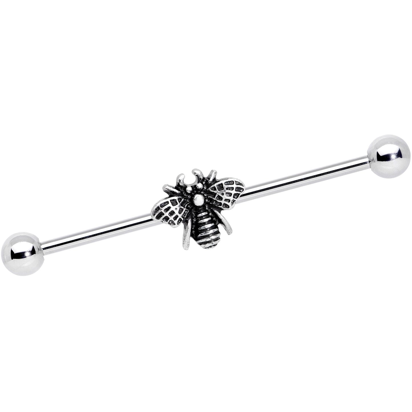 14G Bumbling Bumblebee Industrial Barbell 38mm