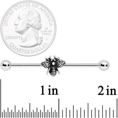 14G Bumbling Bumblebee Industrial Barbell 38mm