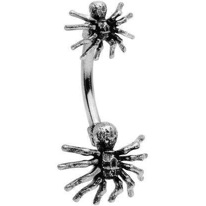 Creepy Crawly Spider Critters Double Mount Belly Ring