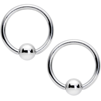 14G 7/16 1/2 Clear Gem Flowers BCR Barbell Nipple Ring Set of 4