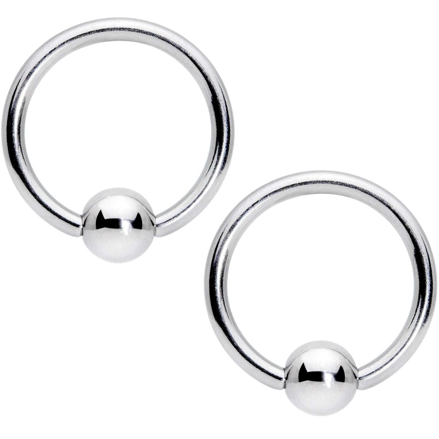 14G Clear Gem Gold Tone Flowers BCR Barbell Nipple Ring Set