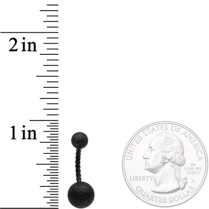Black Anodized Tastefully Twisted Belly Ring
