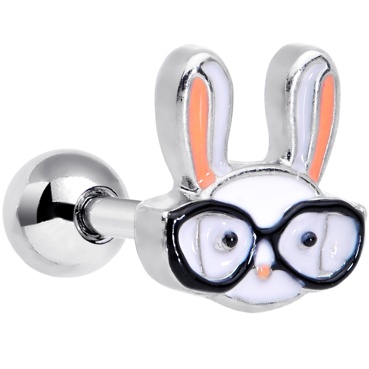 16G 1/4 Nerdy Easter Bunny Cartilage Tragus Earring