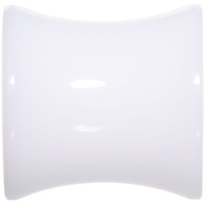 0G White UV Reactive Acrylic Saddle Plug Set