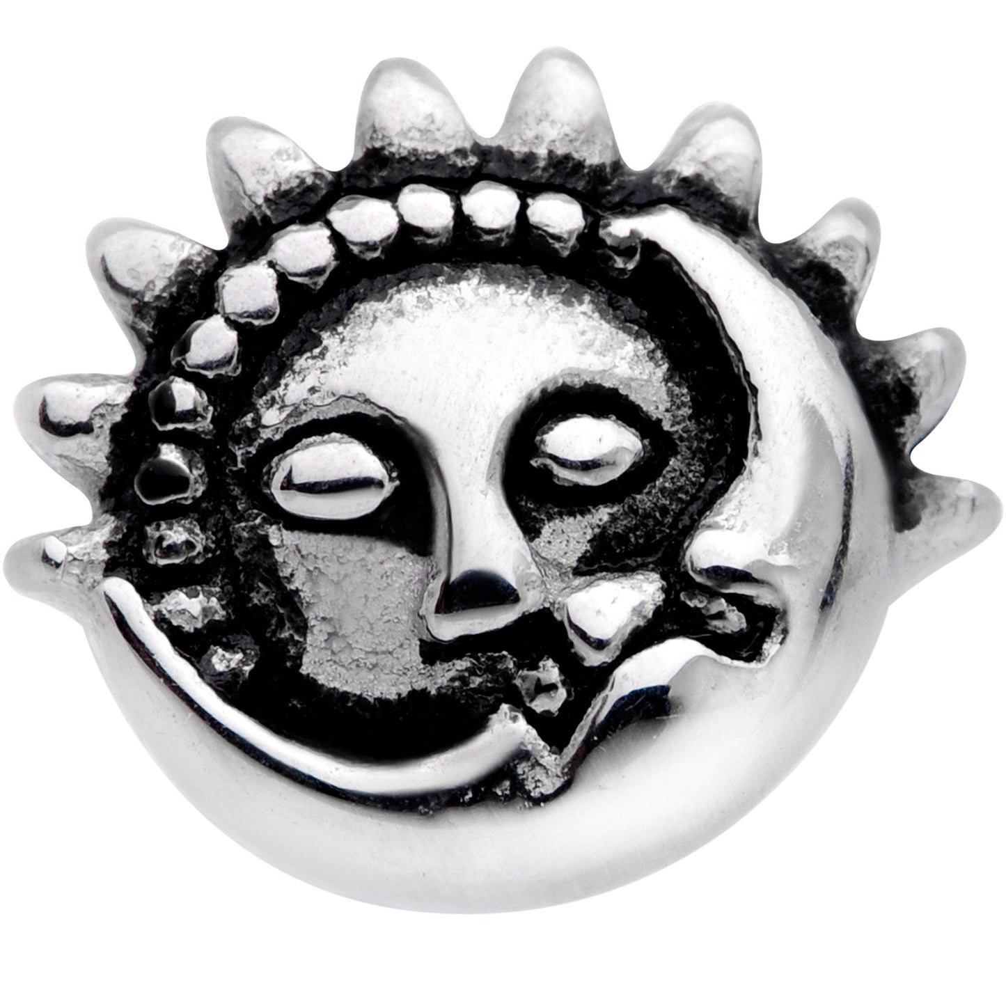 Celestial Romance Sun and Moon Barbell Tongue Ring