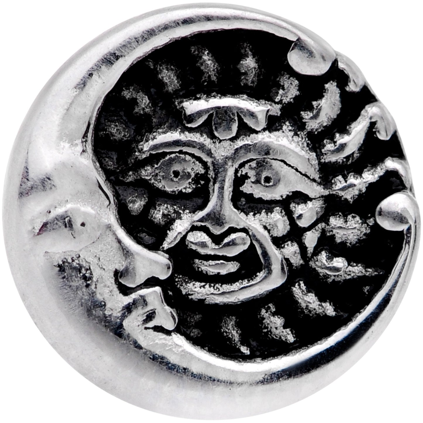 Celestial Snuggle Sun and Moon Barbell Tongue Ring