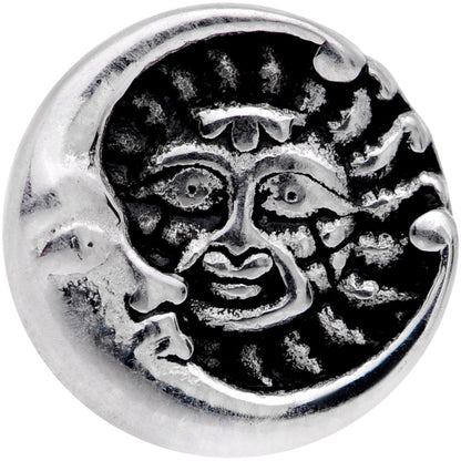 Celestial Snuggle Sun and Moon Barbell Tongue Ring