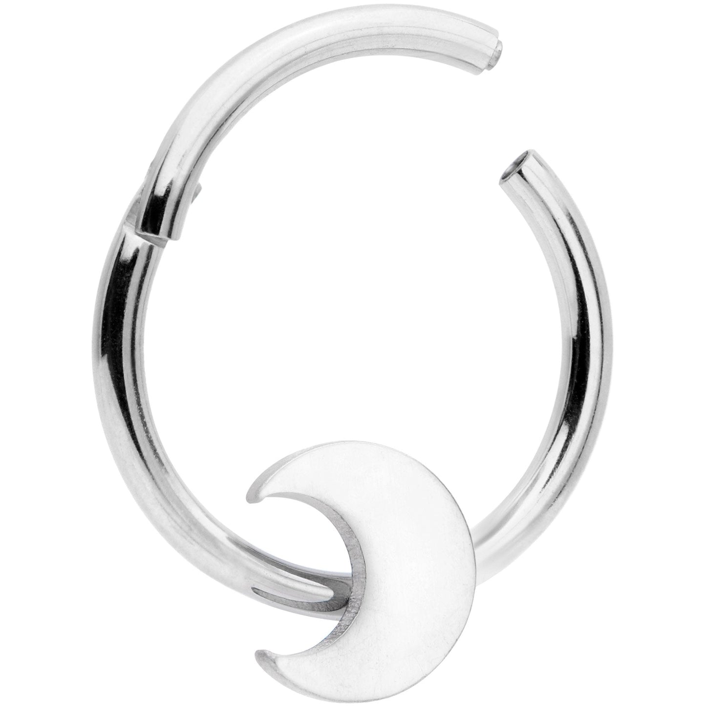 16G 3/8 Crescent Moon Hinged Segment Ring