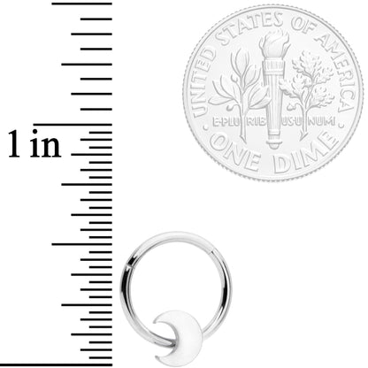 16G 3/8 Crescent Moon Hinged Segment Ring