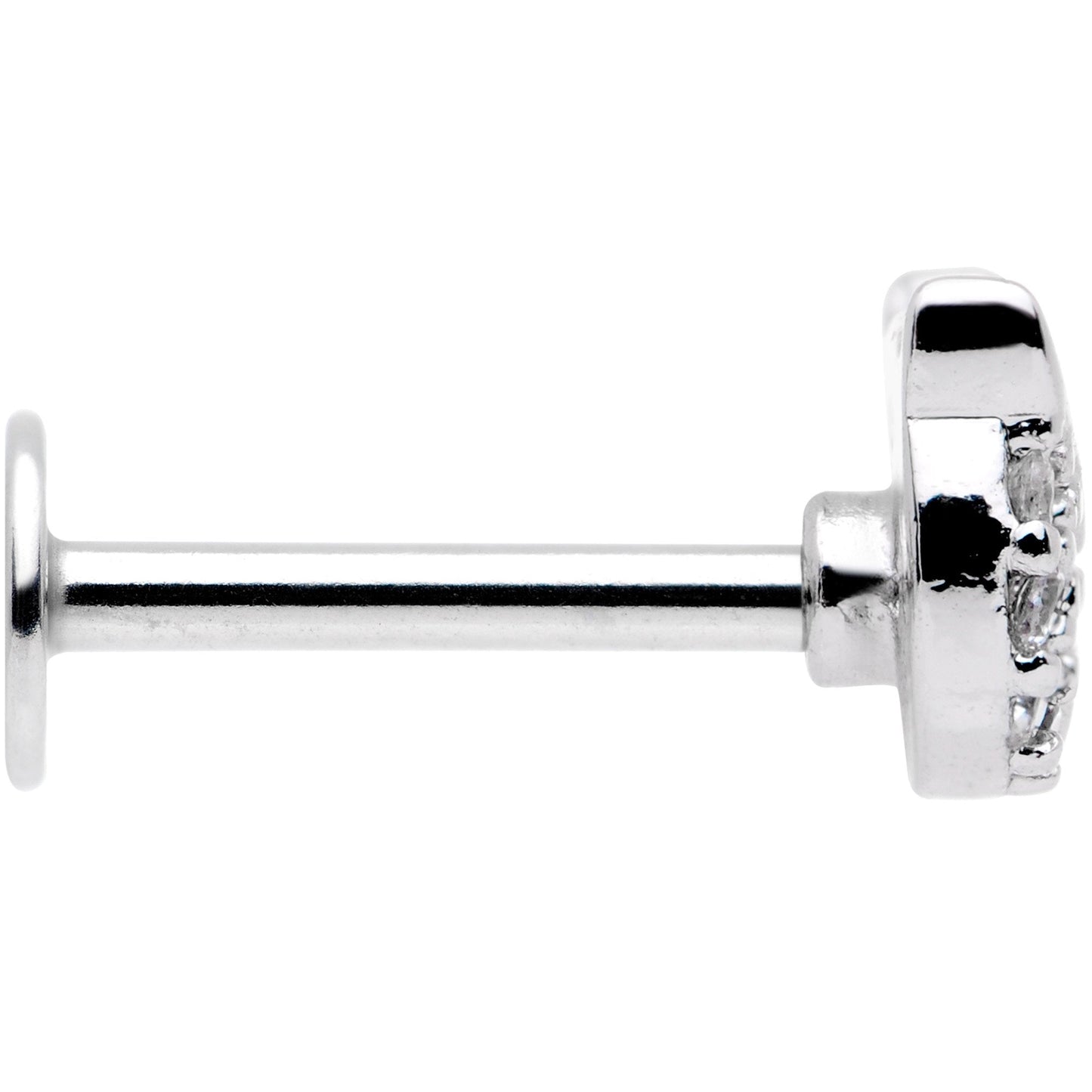 16G 5/16 Blue Clear CZ Gem Wise Owl Labret Moroe Tragus