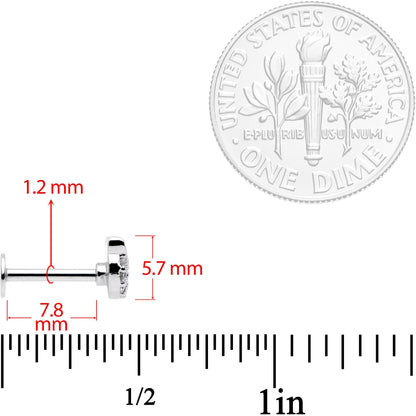 16G 5/16 Blue Clear CZ Gem Wise Owl Labret Moroe Tragus