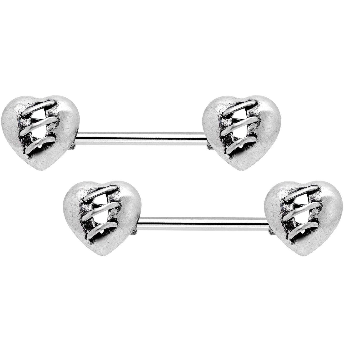 14G 9/16 Heal My Heart Barbell Nipple Rings
