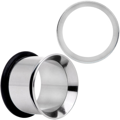 Stainless Steel Single Flare Tunnel Plug Set Available in Sizes  8G to 1