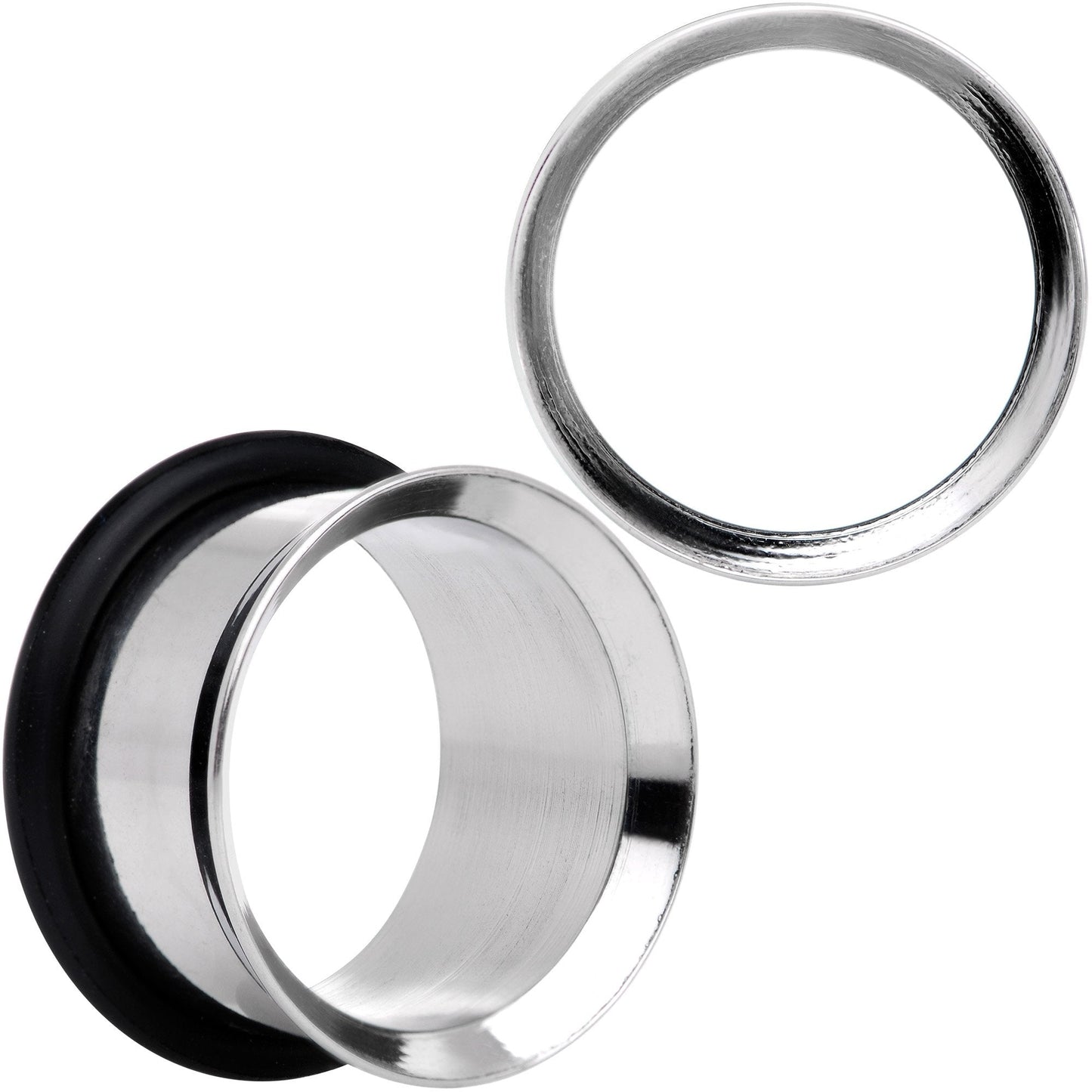 Stainless Steel Single Flare Tunnel Plug Set Available in Sizes  8G to 1