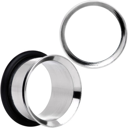 Stainless Steel Single Flare Tunnel Plug Set Available in Sizes  8G to 1