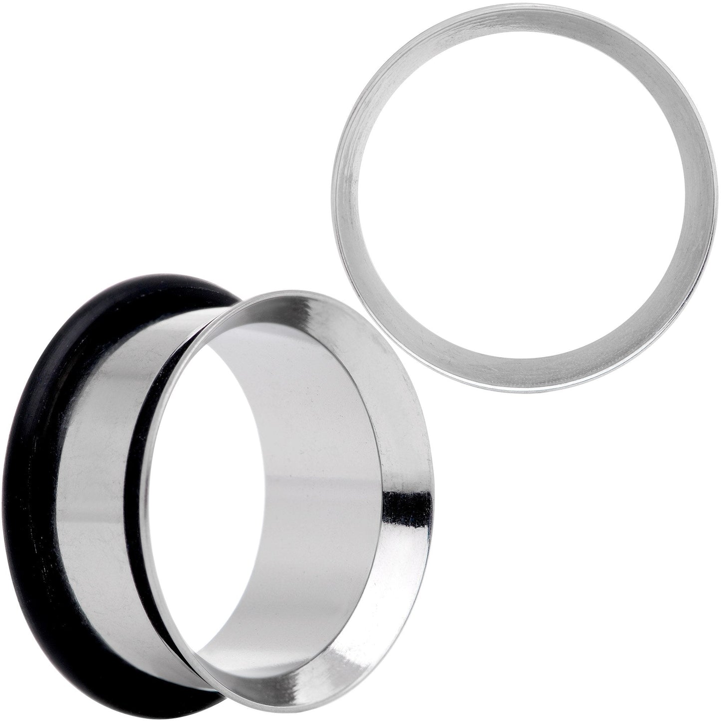 Stainless Steel Single Flare Tunnel Plug Set Available in Sizes  8G to 1