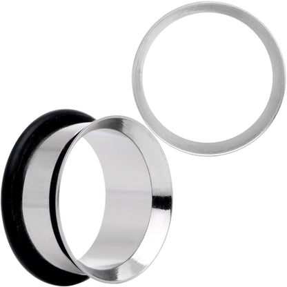 Stainless Steel Single Flare Tunnel Plug Set Available in Sizes  8G to 1