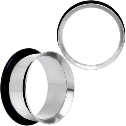 Stainless Steel Single Flare Tunnel Plug Set Available in Sizes  8G to 1
