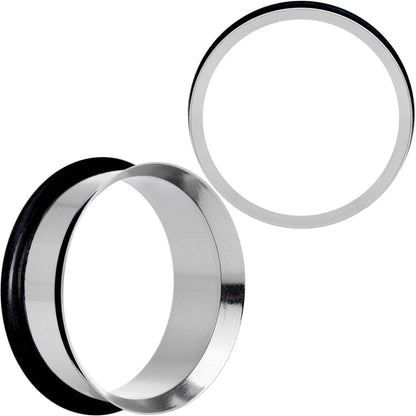 Stainless Steel Single Flare Tunnel Plug Set Available in Sizes  8G to 1