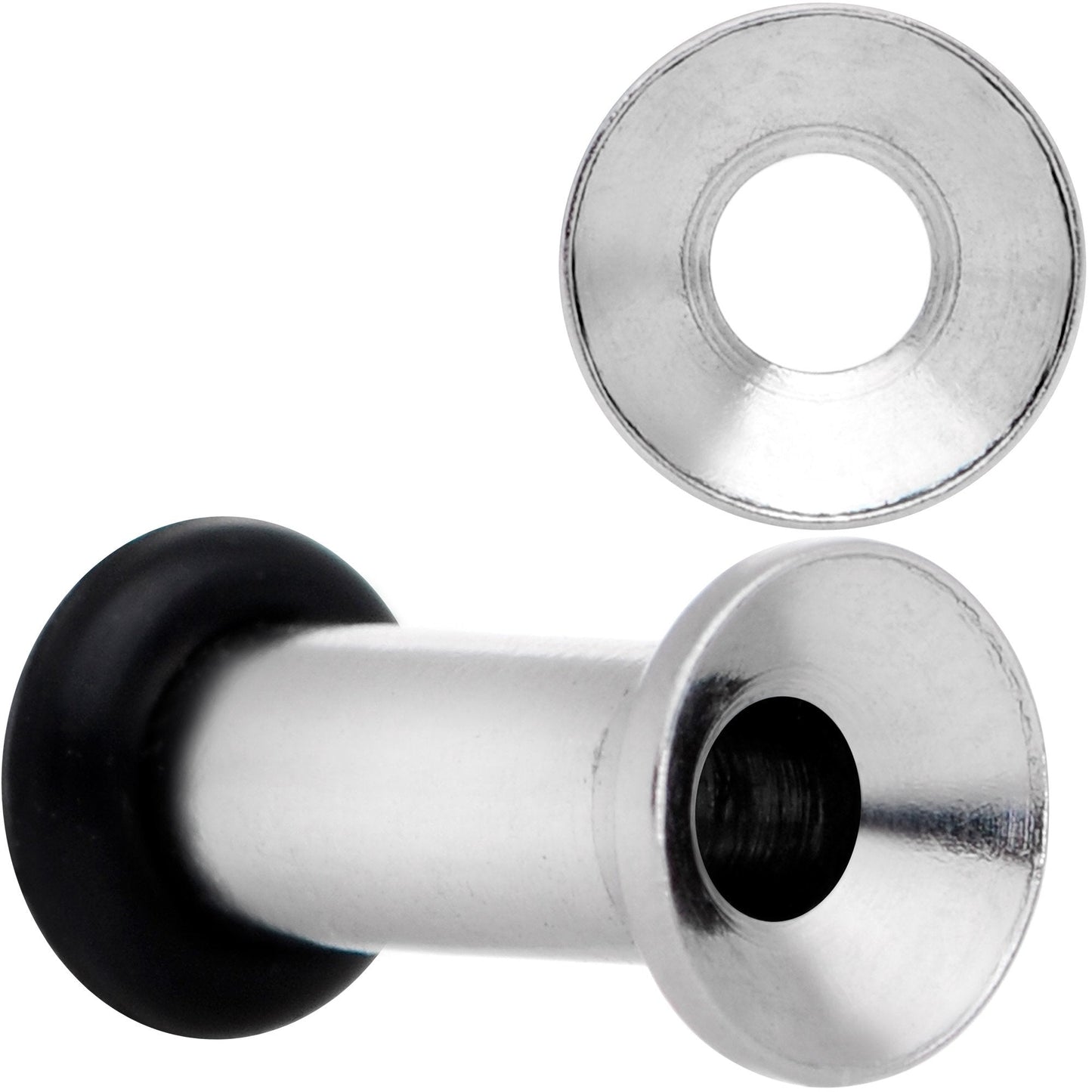 Stainless Steel Single Flare Tunnel Plug Set Available in Sizes  8G to 1