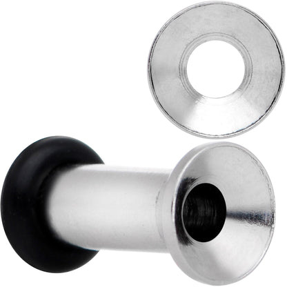 Stainless Steel Single Flare Tunnel Plug Set Available in Sizes  8G to 1