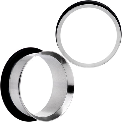 Stainless Steel Single Flare Tunnel Plug Set Available in Sizes  8G to 1
