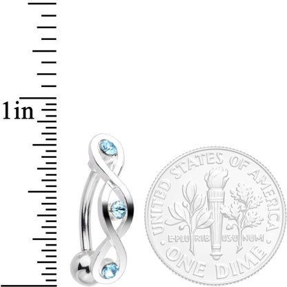 Aqua Gem Fashionably Twisted Reversible Belly Ring