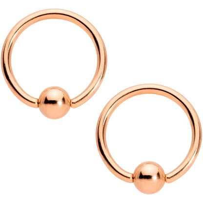 14G Clear Star CZ Gem Rose Gold Tone Captive Nipple Ring Set of 4