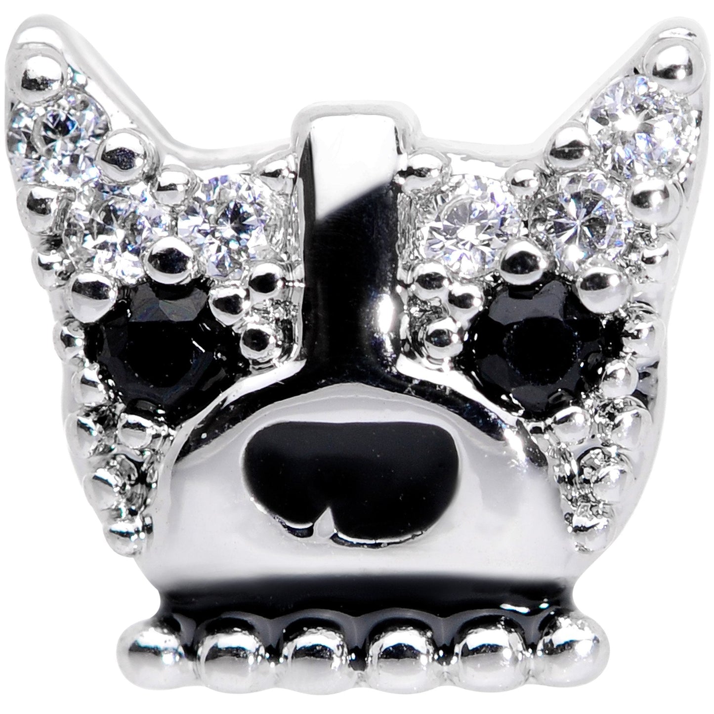 16G 5/16 Clear CZ Gem Bulldog Labret Monroe Tragus