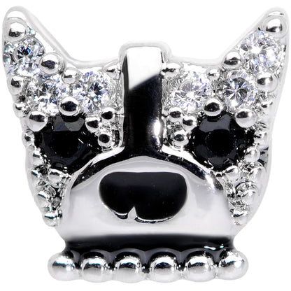 16G 5/16 Clear CZ Gem Bulldog Labret Monroe Tragus