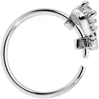 20G 5/16 Clear Gem Enticing Elephant Nose Hoop