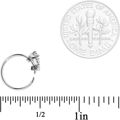 20G 5/16 Clear Gem Enticing Elephant Nose Hoop