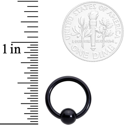 14G 3/8 Black Acrylic BCR Captive Ring