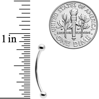 16G 5/8 Stainless Steel Curved Barbell