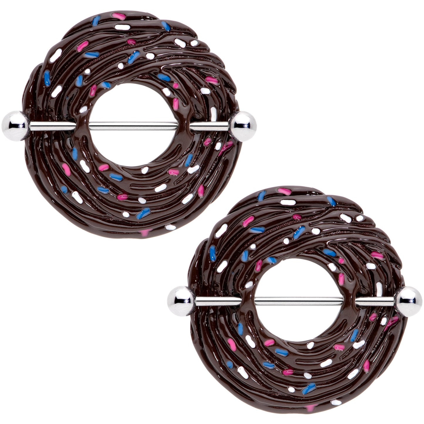 14G 33mm Chocolate Cupcake Nipple Shield Set