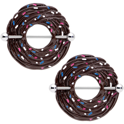 14G 33mm Chocolate Cupcake Nipple Shield Set