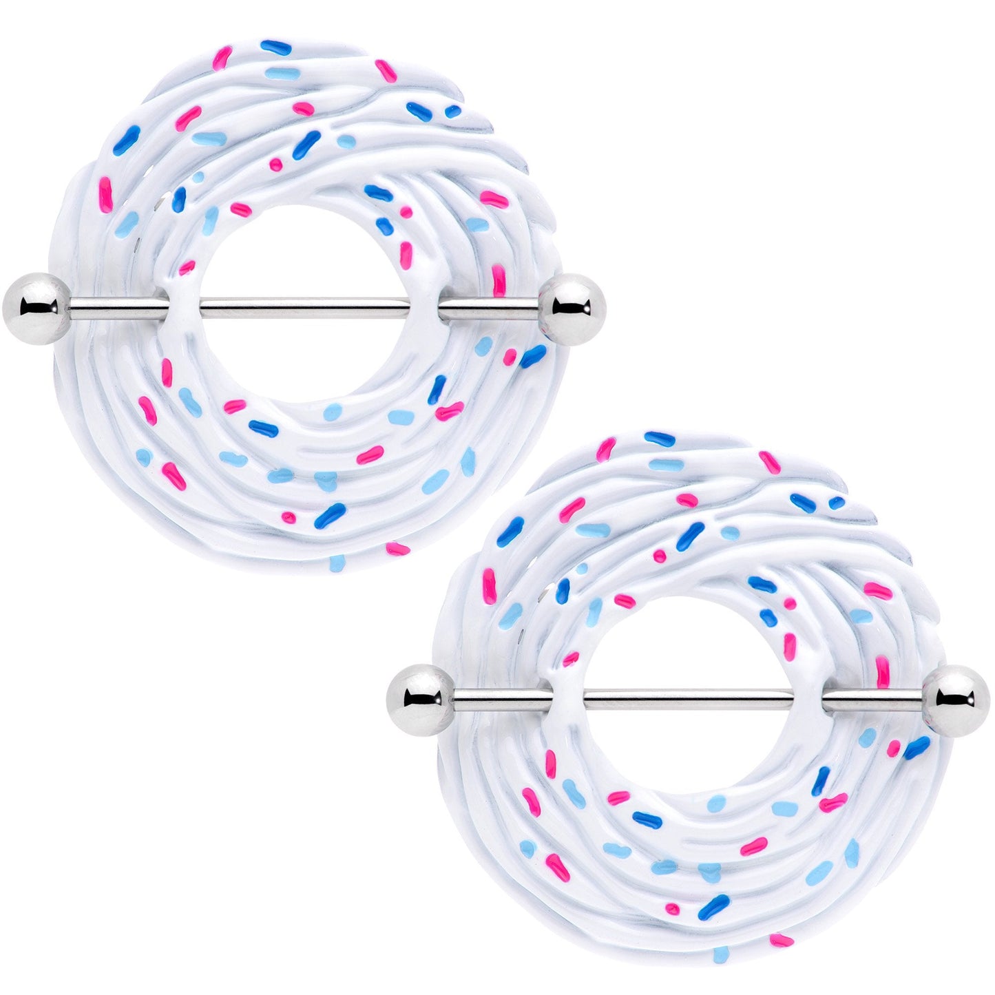 14G 33mm Vanilla Cupcake Nipple Shield Set