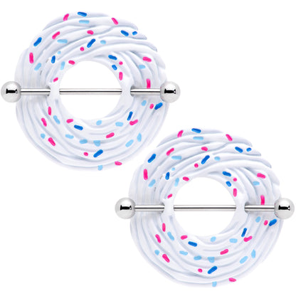 14G 33mm Vanilla Cupcake Nipple Shield Set