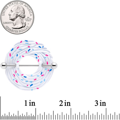 14G 33mm Vanilla Cupcake Nipple Shield Set