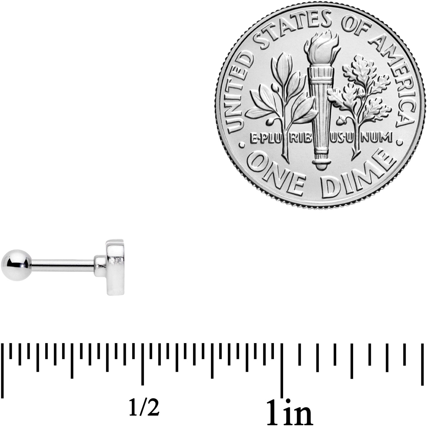 16G 1/4 Pansexual Pride Heart Cartilage Tragus Earring