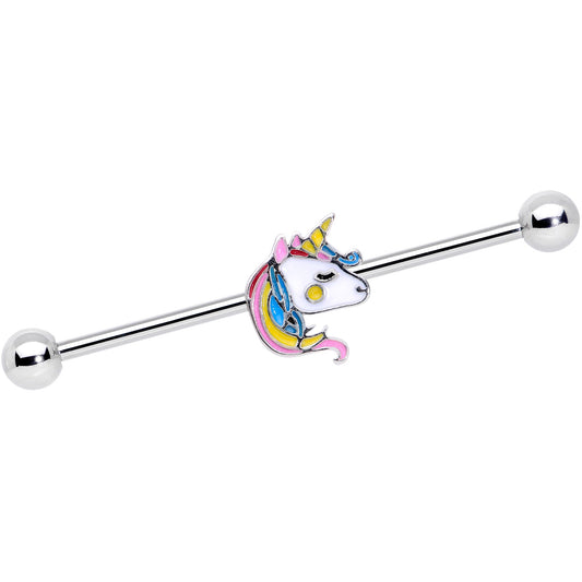 14G Pastel Unicorn Industrial Barbell 38mm