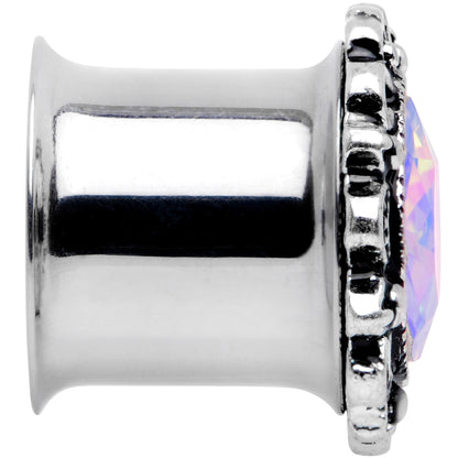 Aurora Gem Filigree Flower Double Flare Plug Set 2G to 1 Inch