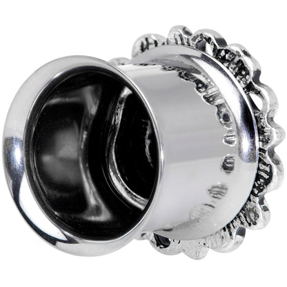 Aurora Gem Filigree Flower Double Flare Plug Set 2G to 1 Inch