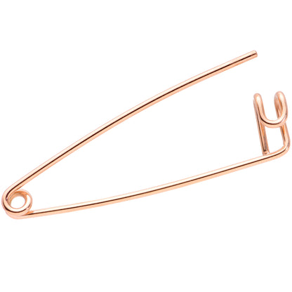 14G Rose Gold Tone Punk Rock Safety Pin Industrial Barbell 38mm